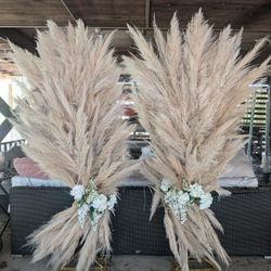 Pampas Grass Angel Wings -Wedding Background