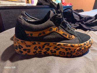 Vans Old Skool Platform Leopard Print Sneakers