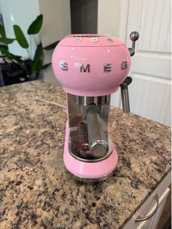 Pink SMEG Espresso Machine