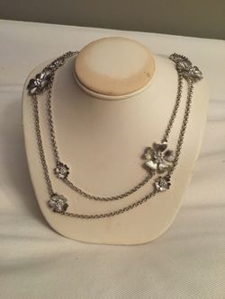 Flower long or double necklace