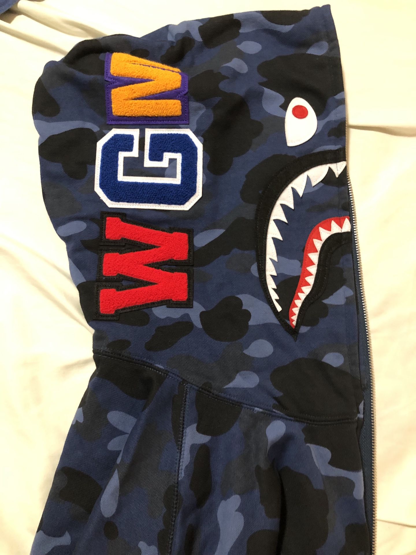 BAPE BLUE CAMOUFLAGE ZIP UP JACKET