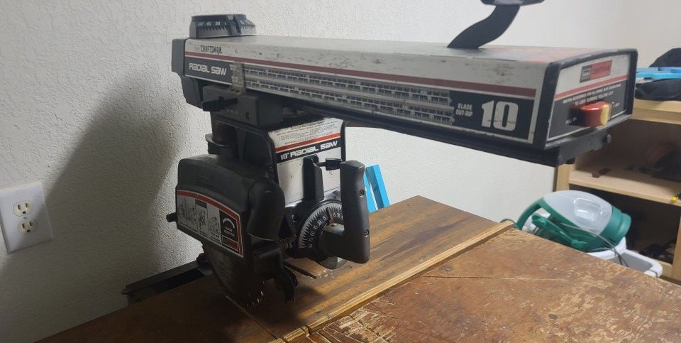 10" Sears And Craftsman Radial Arm Saw
