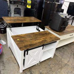 31.5 Inches Lift Top Coffee Table With Hidden Storage White