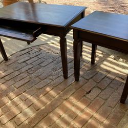 Ashley Furniture Brown Desk + Side Table 