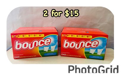 (2) Bounce Dryer Sheets (240ct each) 2 for $15 or $8 each‼️
