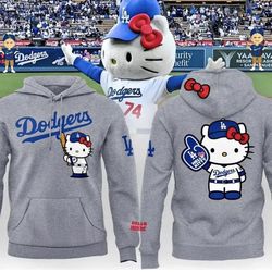 hello kitty dodgers hoodie