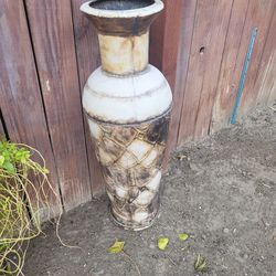 Tall Steel Outdoor Vase