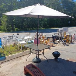 Patio Table With Umbrella