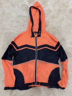 Hoodie Orange See Through Rave