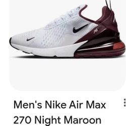 Nike Air Max 270 Night Maroon/White 