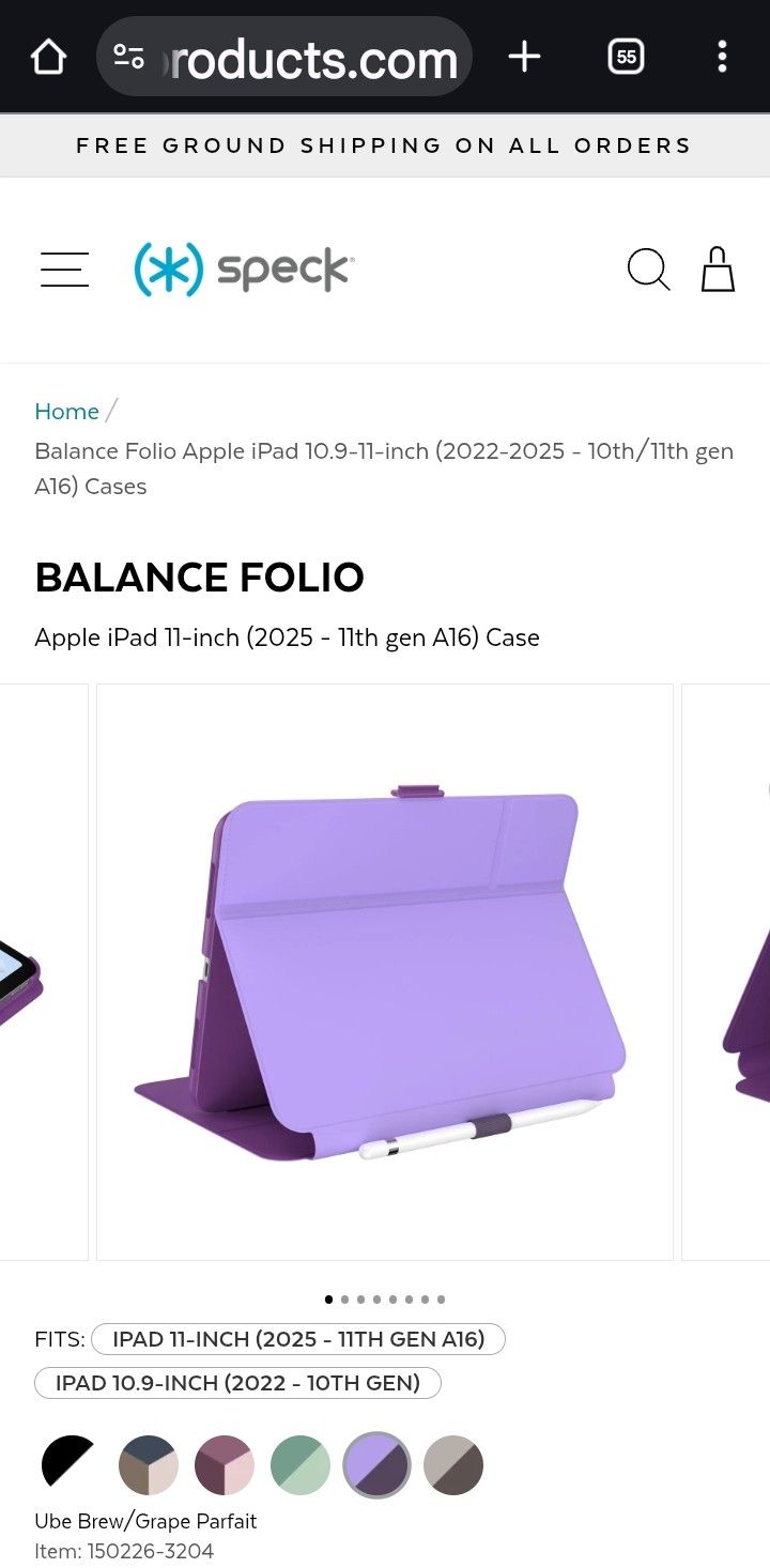 Speck Balance Folio
Apple iPad 11-inch (2025 - 11th gen A16) Case