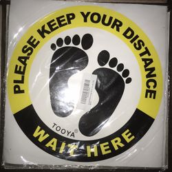 Please Keep Your Distance Floor Stickers 