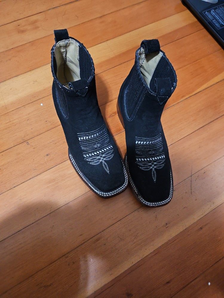 Black Western Booties