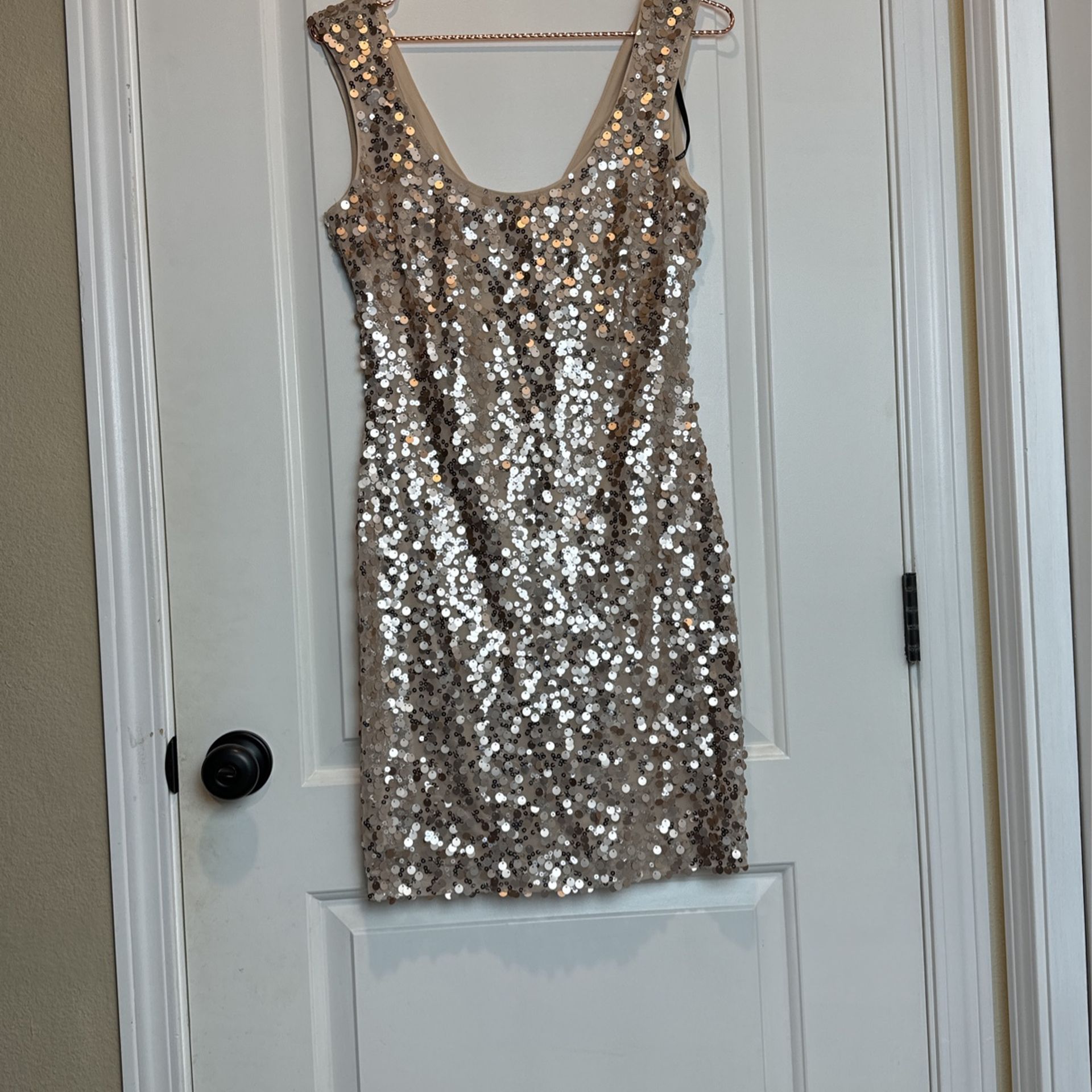 Guess Rose Gold Sequin Dress Size 6