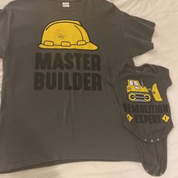 Father Son Shirts Size L And Months