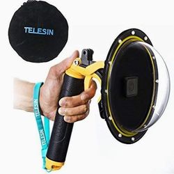 TELESIN 6''Dome Port Camera Lens Transparent Cover for GoPro Hero 7 Black