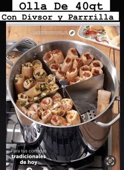 Olla De 40 Qt Con Parrilla Y Divisor Princes House