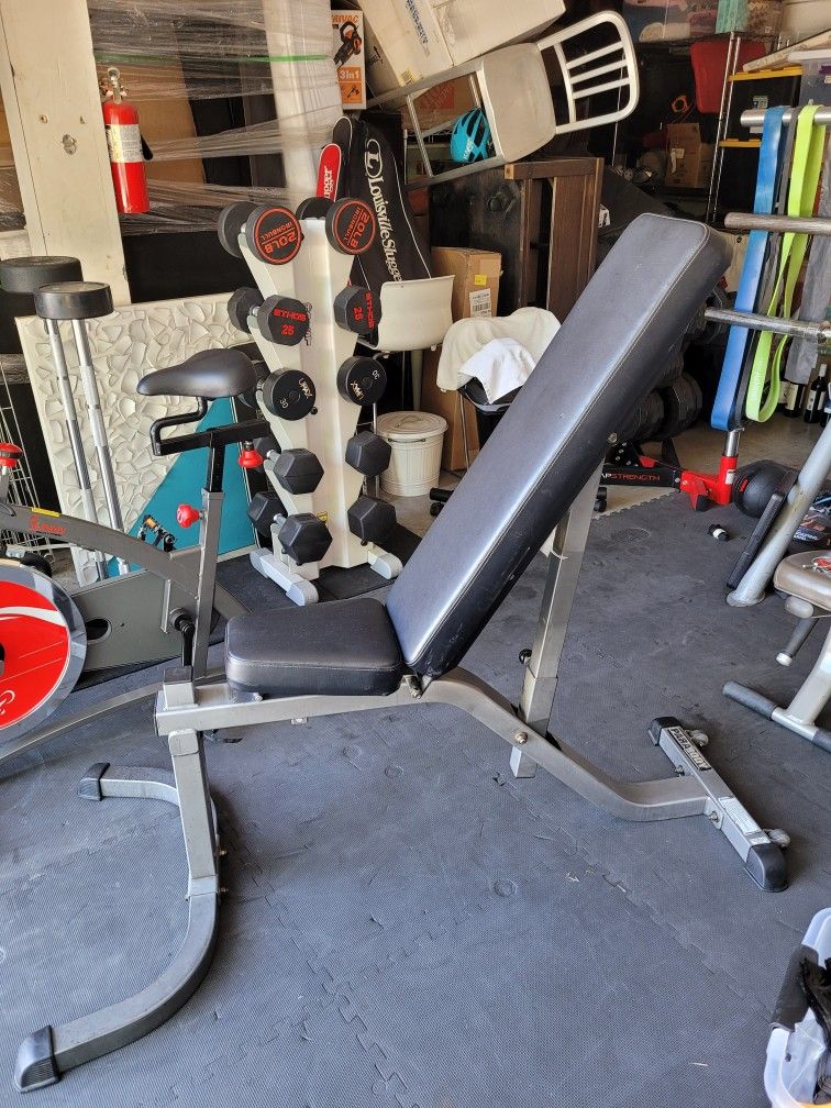 PARABODY Adjustable Weight Bench for $150 Firm (WALNUT 91789)
