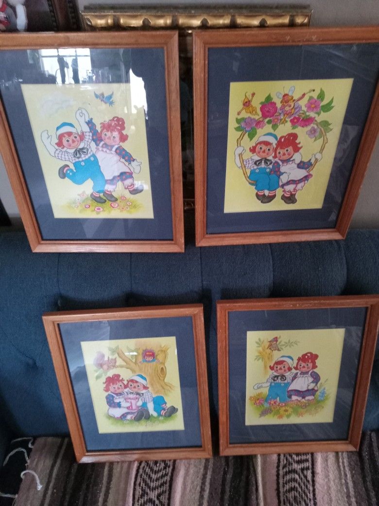 Raggedy Ann And Andy Vintage Set Frames
