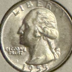 1955 D Silver Quarter