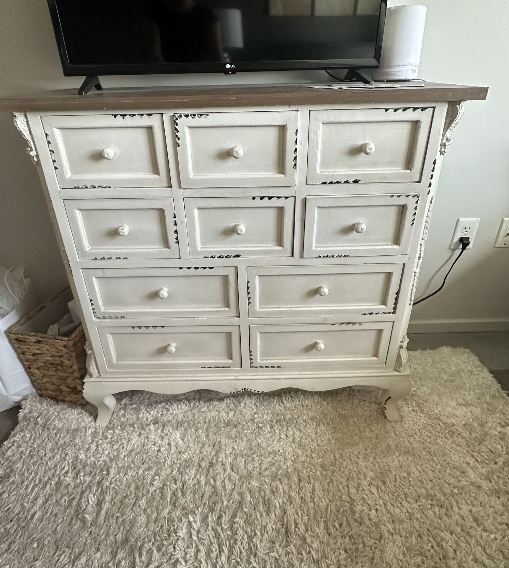 Beige Rustic Farmhouse Dresser