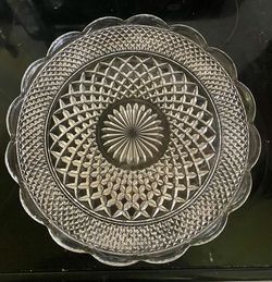 Old Pressed Glass Platter