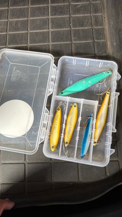 Fishing Spoon Lures in Tackle Box