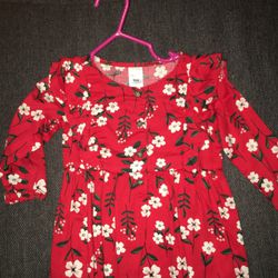 Red Foral Dress