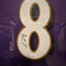 Lamar Jackson autographed jersey 