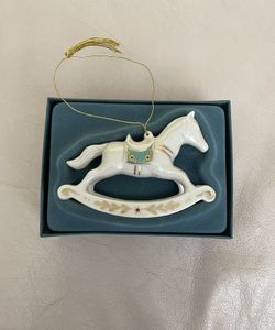 Lenox China Rocking Horse Ornament, Lifetime Warranty