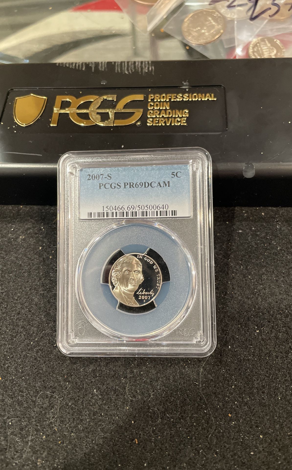 2007 S Gem Proof Jefferson Nickel Graded At PR69 With A Deep Cameo A-15