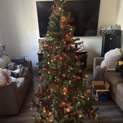 6.5ft Christmas Tree Pre Lit Tree Multi Colored 