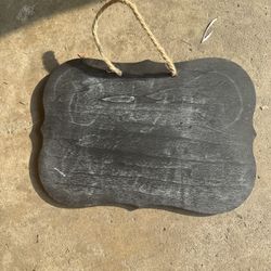 Black chalkboard sign