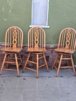 3 swivel bar top stool chairs