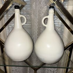 ✨ Set of 2 White Decorative Jug Vases – $35 ✨