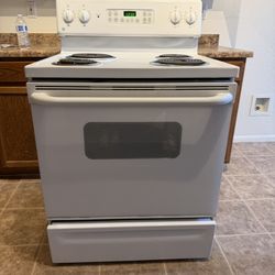 White Dishwasher And Electric Stove
