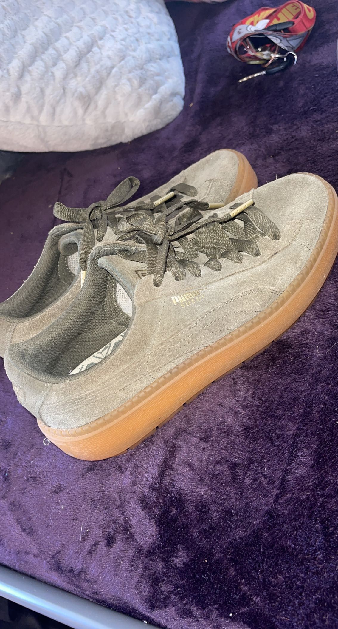 Olive Green Puma Trace Platform