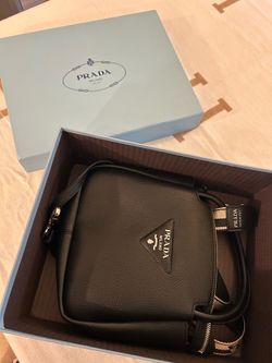 Prada Vitello Daino Soft Mini Zippered Top Handle Bag