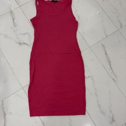 Elegant Pink Sleeveless Dress