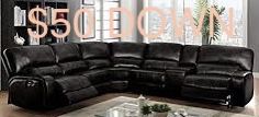 (Easy Finance and Delivery) New Wide Seat Leather Recliner Sectional