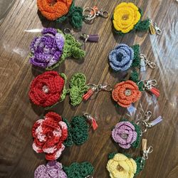 Handmade Rose Key Chains