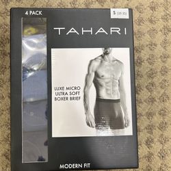 NWT Tahari men’s luxe micro ultra soft modern fit Boxer Briefs 4-Pack Size S