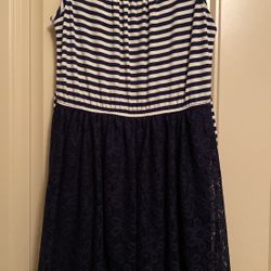 Blue And White Dress