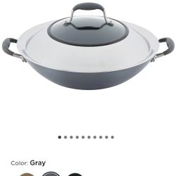 Anolon Advanced Home Hard-Anodized Nonstick  (14-Inch Covered Wok, Onyx)