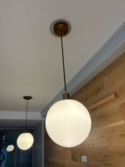 (2) Globe Pendant Lights