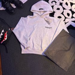 100% Authentic White Essentials Hoodie Size S