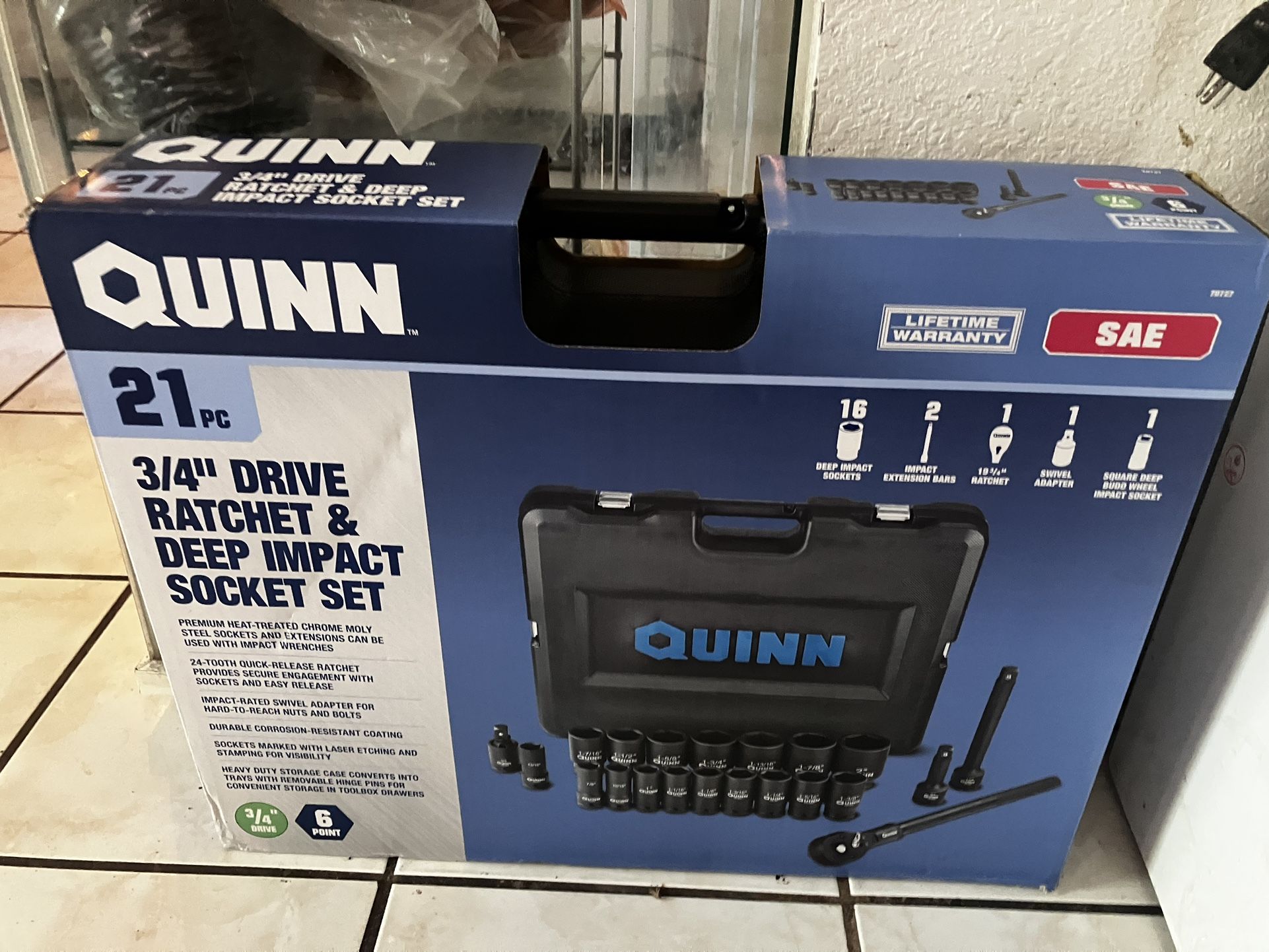 quinn 3/4 inch drive ratchet set