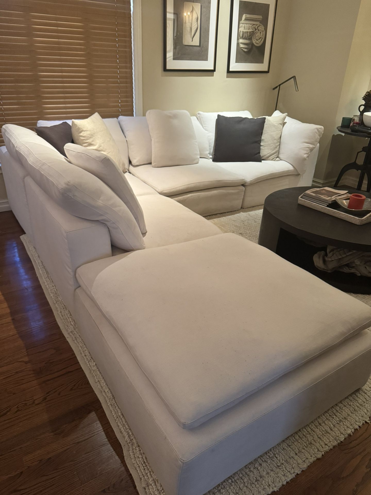 RH Cloud Modular 5 Piece Sofa Sectional - White