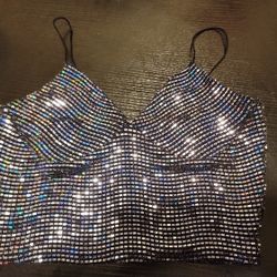 Holographic Crop Top