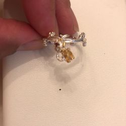 Citrine and garnet ladies Ring size 9